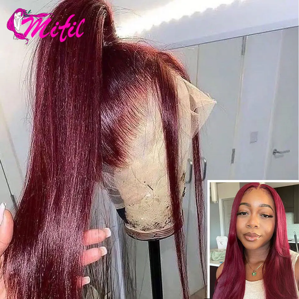 

99J Straight 13x1 Lace Deep Part Front Wig Remy Peruvian Human Hair Wigs Colored 27 Highlight 4/30 Natural Color T Part Lace Wig