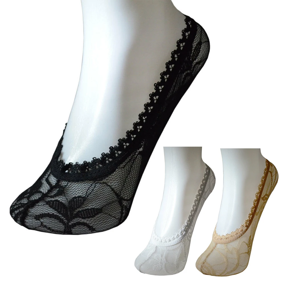 

Ultra Thin Acrylic Fashion Adults Summer Women Socks Casual Invisible Sexy Ladies Liners Ankle Stilettos Lace Short