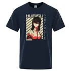 Makise Kurisu Новое поступление Летняя мужская футболка в стиле панк рок мужские хлопковые повседневные футболки ворота Топы