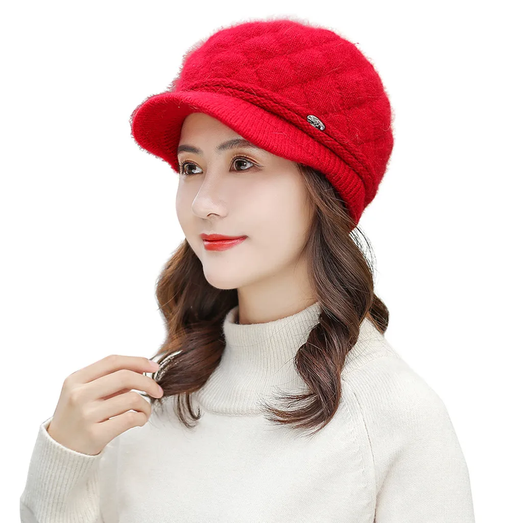 Женская зимняя теплая шапка женская Цветочная Кепка шарф берет мешковатая