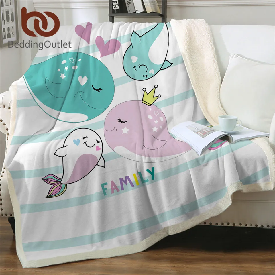 Постельное белье на выход КИТ семья шерпа пледы одеяло мультфильм животных