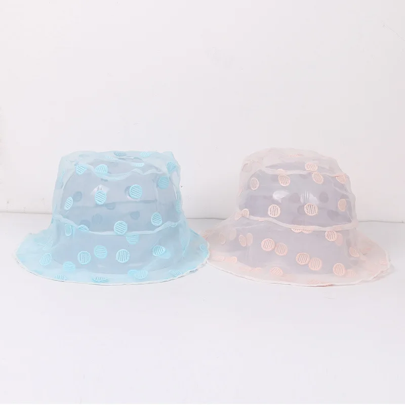 Шляпа от солнца в горошек женская тонкая Панама из тонкого дышащего кружева