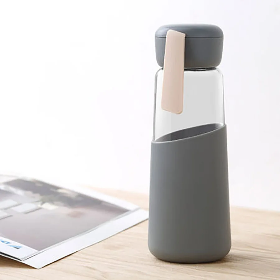 Корейские милые махровые носки Стекло бутылка для воды милый кот &quotMy Bottle&quot 500 мл