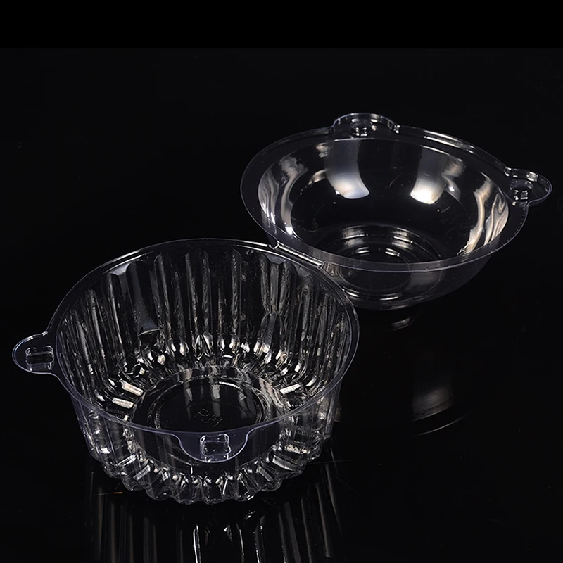 Прозрачные Пластиковые чехлы для кексов 50 шт. домашний контейнер ручной работы