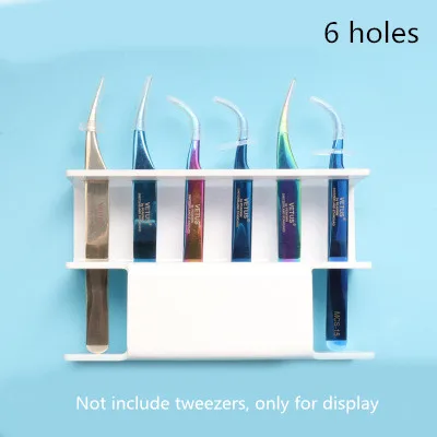 White-6 holes Профессиональный акриловый Пинцет для наращивания ресниц, держатель для хранения 8 шт./6 шт., пинцет, подставка, инструменты для наращивания ресниц - Цвет: White-6 holes