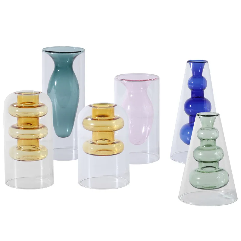 

Stained glass small vase ornaments 210628-12