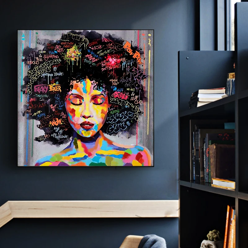 Абстрактный африканские женские портретный плакат холст картины Плакаты и