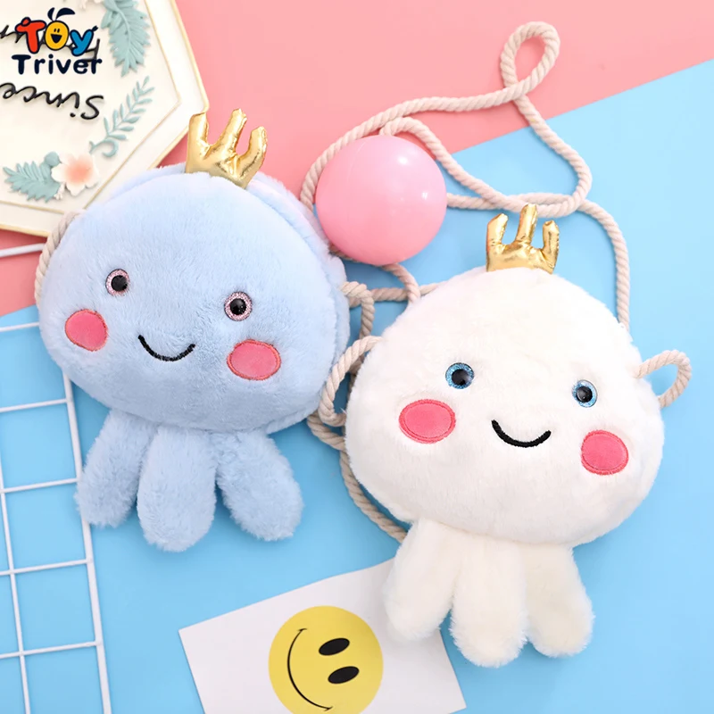 Kawaii Медуза сумка на плечо плюшевая игрушка тривер кошелек сумка кошелек косметичка кошелек дети девочка подарок на день рождения