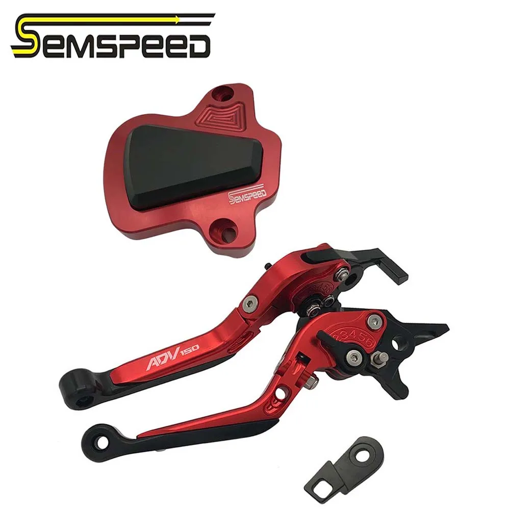 SEMSPEED For ADV150 ADV 150 2019 2020 Parking Lever Engine Guard Cover Pad Protector Kit CNC Motorcycle Foldable Brake Levers | Автомобили