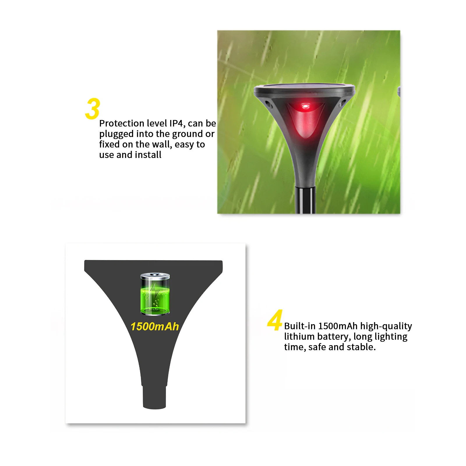 

Illumination Solar Light Control Garden Light Road Solar Lights Decor Solar Power Waterproof Pathway Lamp for Path Courtyard