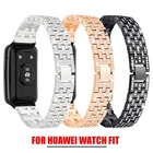 Браслет для часов Huawei, роскошный браслет со стразами, Металлический Стальной ремешок для наручных часов, сменный Браслет