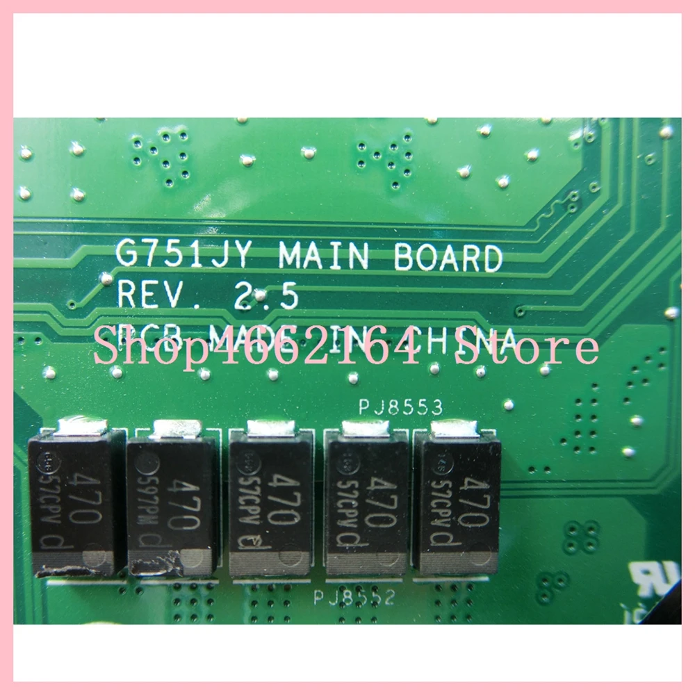 G751JT I7-4720 Процессор GTX970M/3G Материнская плата ASUS G751J G751 G751JY REV2.5 ноутбука материнская