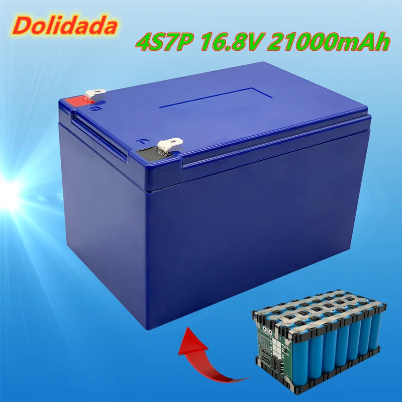

Аккумулятор 16,8 в, 21ah 4s7p 14,8 v 16,8 V, подходит для ncr18650ga, с 30A BMS, инвертор высокой мощности литий-ионный, туристическая Автомобильная солнечная ба...