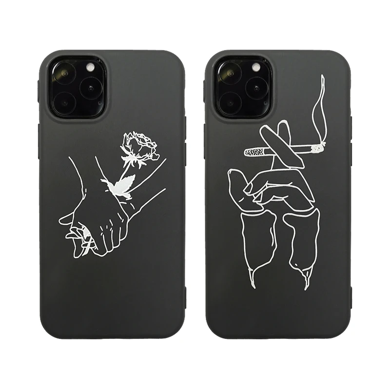 Простой матовый Мягкий силиконовый чехол ТПУ для iPhone XS 11 Pro Max X XR Lite Art Line Victoria