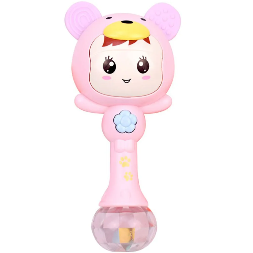 3 цвета детская погремушка музыкальный песок молоток игрушка мигающий пазл для