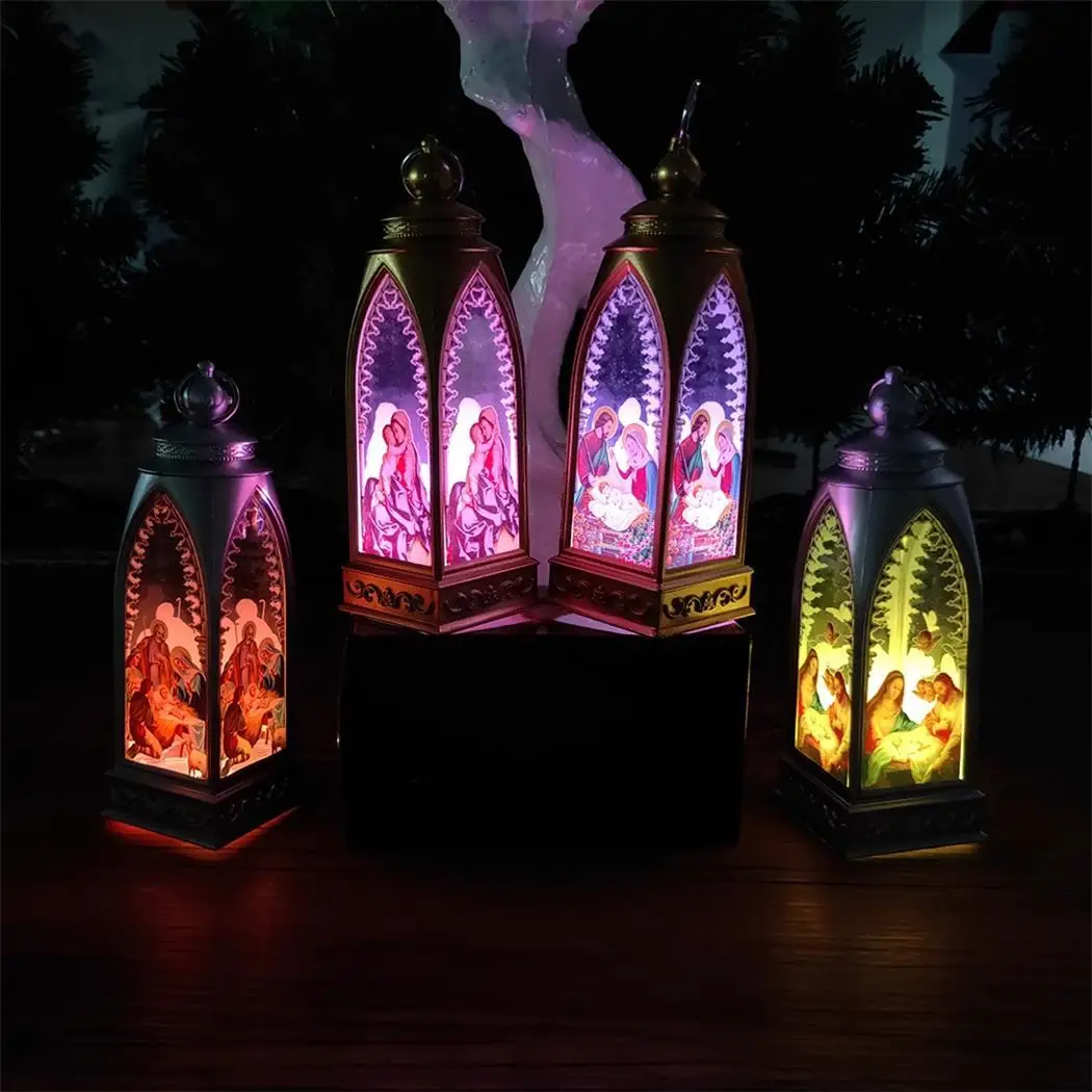 4 Color Christmas Luminous Light Table Ornaments Home Party Hanging Lamp Decor A-D As picture Xmas Navidad light | Дом и сад