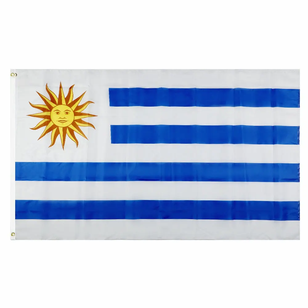 

zwjflagshow 90x150cm UY Uruguay flag 3x5ft polyester fabrics hanging flag banner for decoration