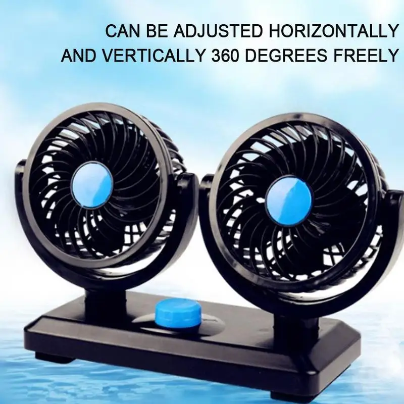 Вентилятор с двойной головкой для автомобиля 12 В 360 ° | Автомобили и мотоциклы