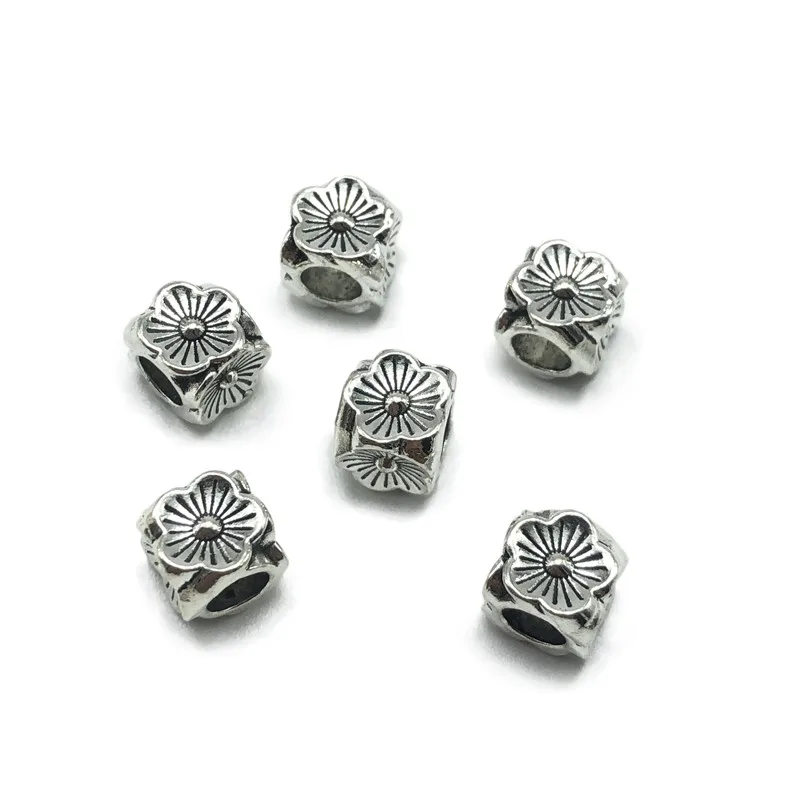 5 мм-8 мм квадратный цветок розы большое отверстие бусины для изготовления