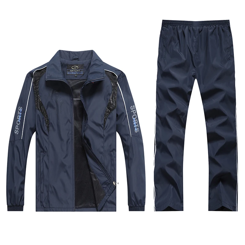 

Men's Sportswear Sets New Spring Autumn 2 Piece Set Sporting Suit Jacket+Pant Male Fashion Jogger Tracksuit Asian Size L-5XL