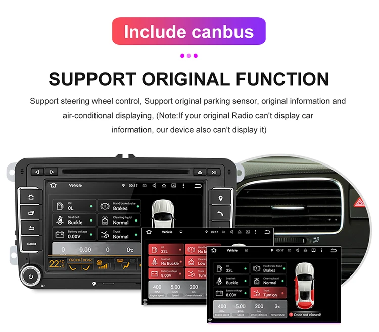Android 9,1 2 Din Автомобильный мультимедийный dvd-плеер Авто Радио 2+ 16 USB SD gps для VW Golf Tiguan Skoda Fabia быстрая для сиденья Leon Skoda 47