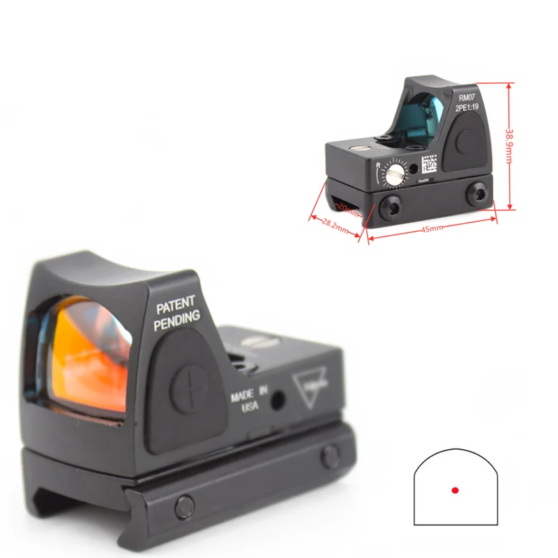 Тактический RMR мини красный точечный прицел подходит для 20 мм Вивера рельсовое