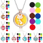 Арома диффузор ожерелье Ароматерапия ювелирные изделия кулон кошка любовь духи эфирное масло диффузор медальон ожерелье Colar Aromaterapia