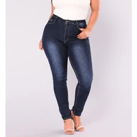 dark blue oversized jeans for women blue denim push up jeans women skinny classic stretch female big size jeans pants