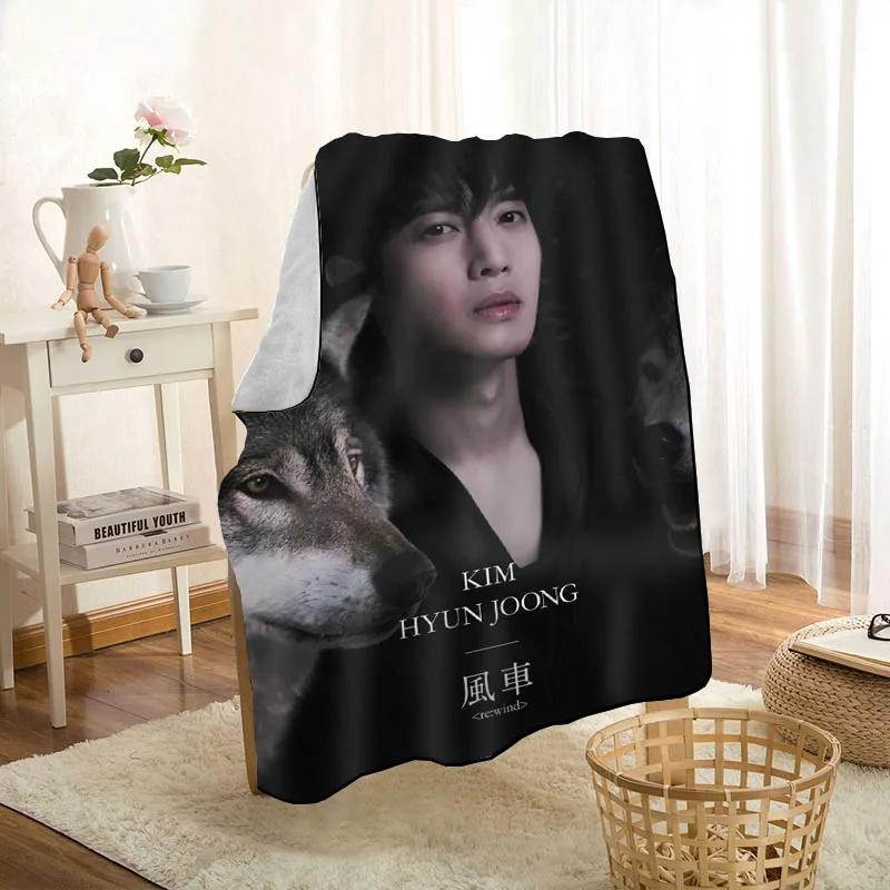 

Новое поступление, одеяло Kim Hyun Joong с принтом, мягкое одеяло, покрывало для дома/дивана/постельного белья, портативное одеяло для путешествий...