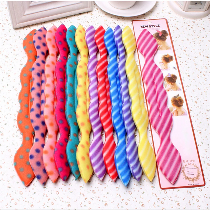 1PC New Cute Lovely Rabbit Ear Sponge Hair Styling Curler Roller Donut Bun Maker Twist Tool | Красота и здоровье