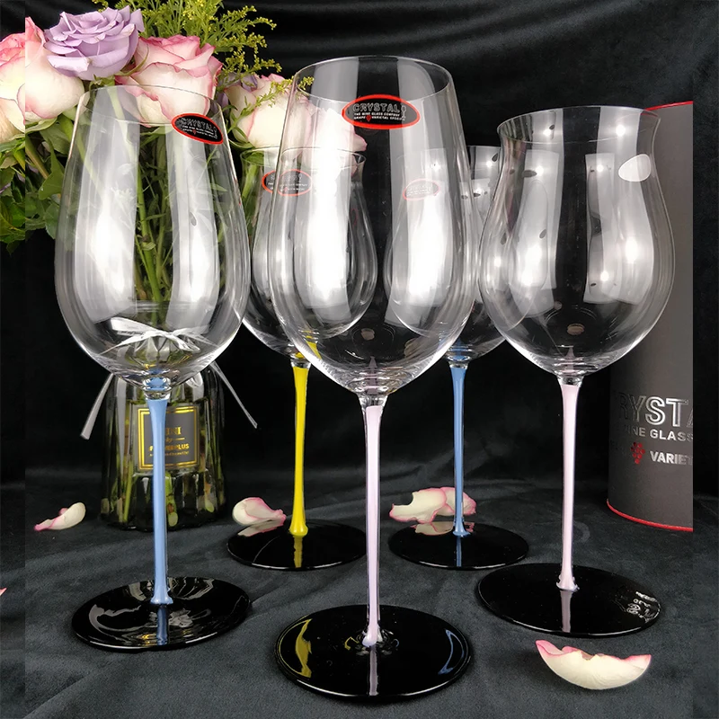 Роскошные хрустальные бокалы для вина кубок черный галстук-бабочка большой