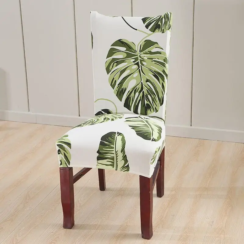 Чехлы на стулья из спандекса с принтом 57 красных цветов Моющиеся Съемные большие