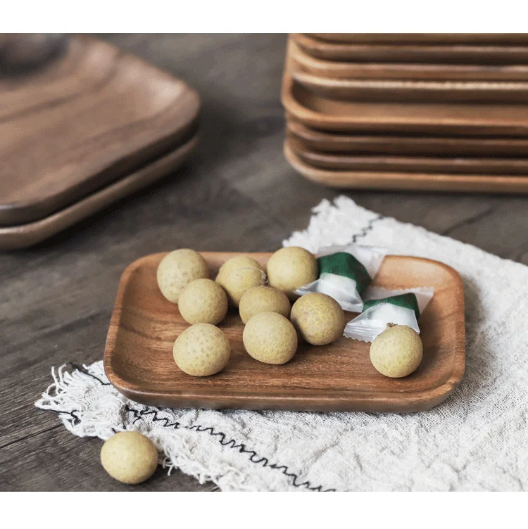 Musowood акации Тарелка деревянная