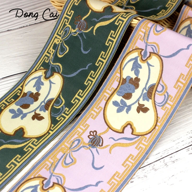 

Винтажная кружевная лента с цветочной вышивкой, кружевная отделка для одежды, сумки, аксессуары для шитья, декоративная ткань, ширина 9 см, 3 ...