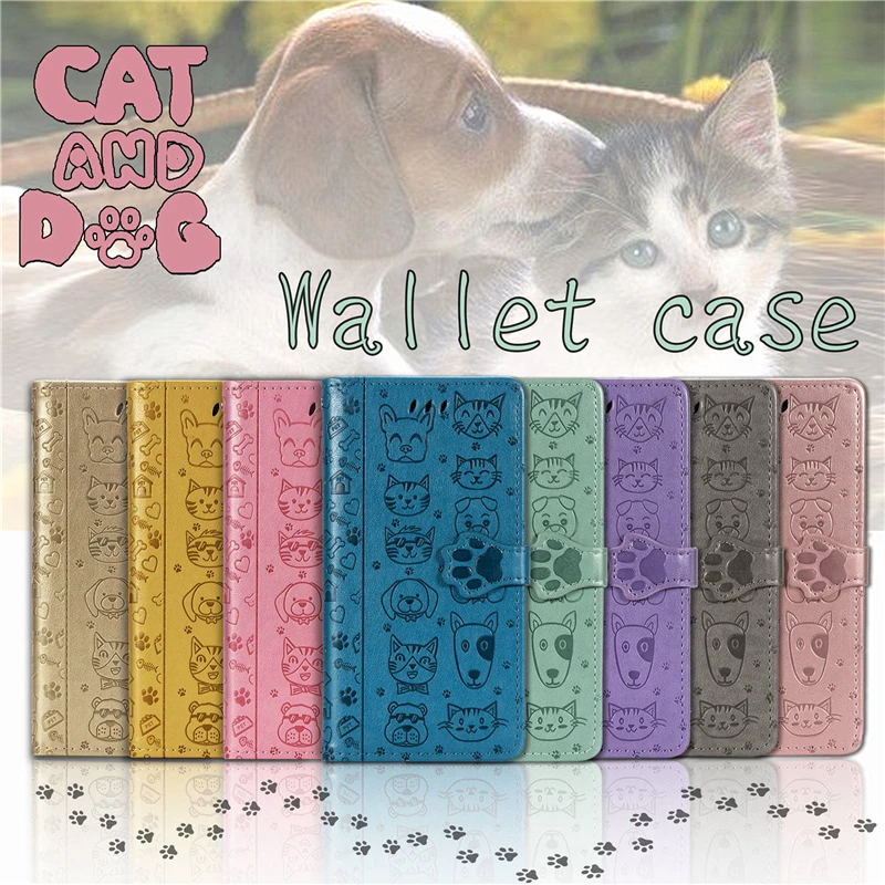 

Cat & Dog Pattern Phone Case For Huawei Nova 5T Leather Case For Huawei Nova 5T Cover Case For Huawei Nova 5 T 6.26" Cover Book