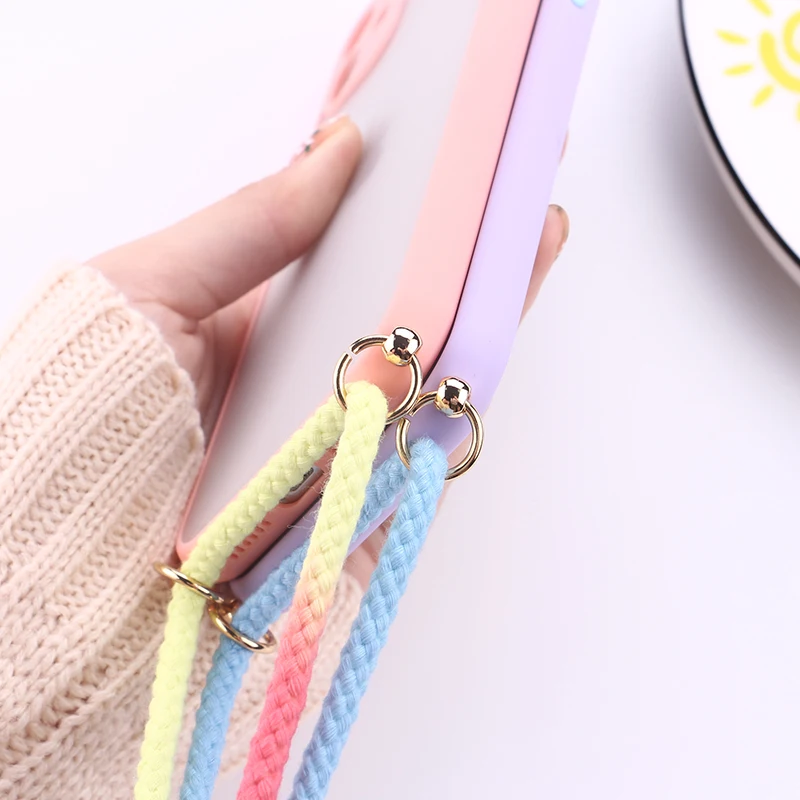 Camera Protection Phone Case Crossbody Necklace Cord Lanyards Rope For iPhone 14Plus 14 14Promax 12 13 Pro Max Shockproof Cover
