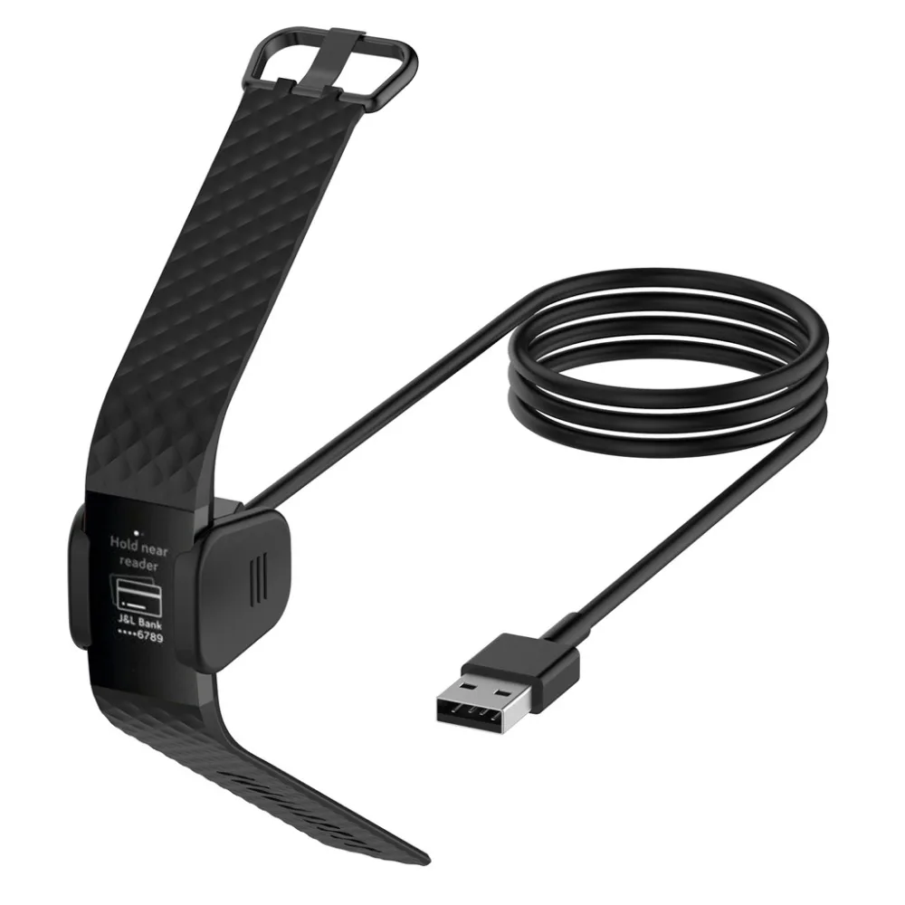 55/100 см Сменное зарядное устройство для Fitbit Charge 3 USB кабель зарядки с зажимом