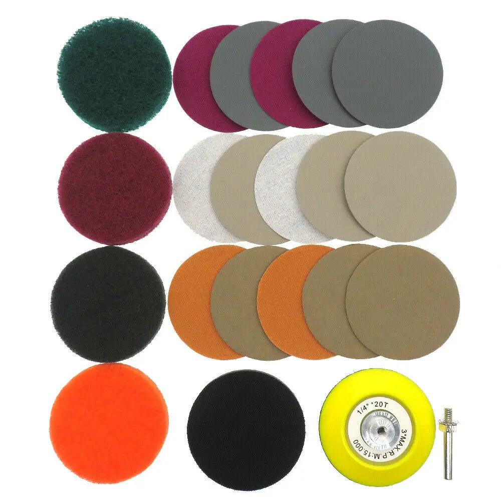 

Car Headlight Polishing Scouring Pad Auto Restoration Kit For Electric Drill Restore Clear Plastic Sponge Buffering Pad