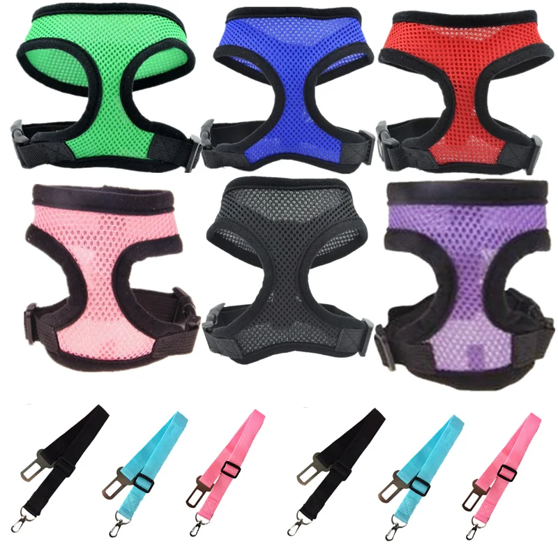 

Adjustable Puppy Dog Car Seat Belt Harness for Dogs Cat Pet Vehicle Safety Seat Belt Teddy Yorkie Leash Collars Harnesses Leads