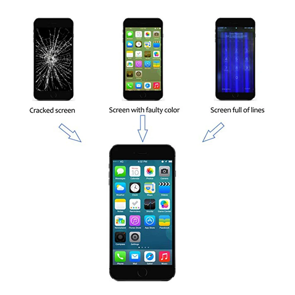 Качество AAA ЖК дисплей для iPhone 6 7 сенсорный экран замена дигитайзера сборка 6S 8 без