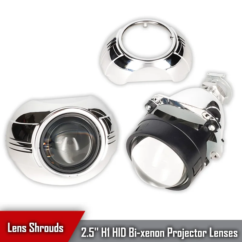 Автостайлинг 2 5 дюйма H1 HID WST линзы проектора Bi Xenon серебристые кожухи для H4