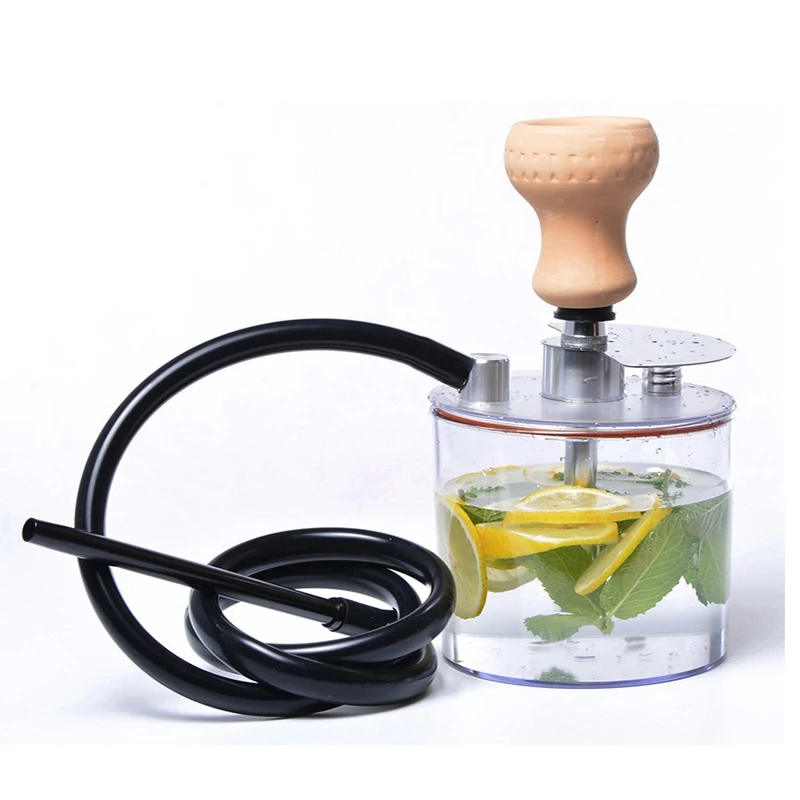 

Портативный акриловый набор для кальяна, аксессуары для путешествий, трубка для кальяна Sheesha с силиконовым шлангом, керамическая чаша, мета...