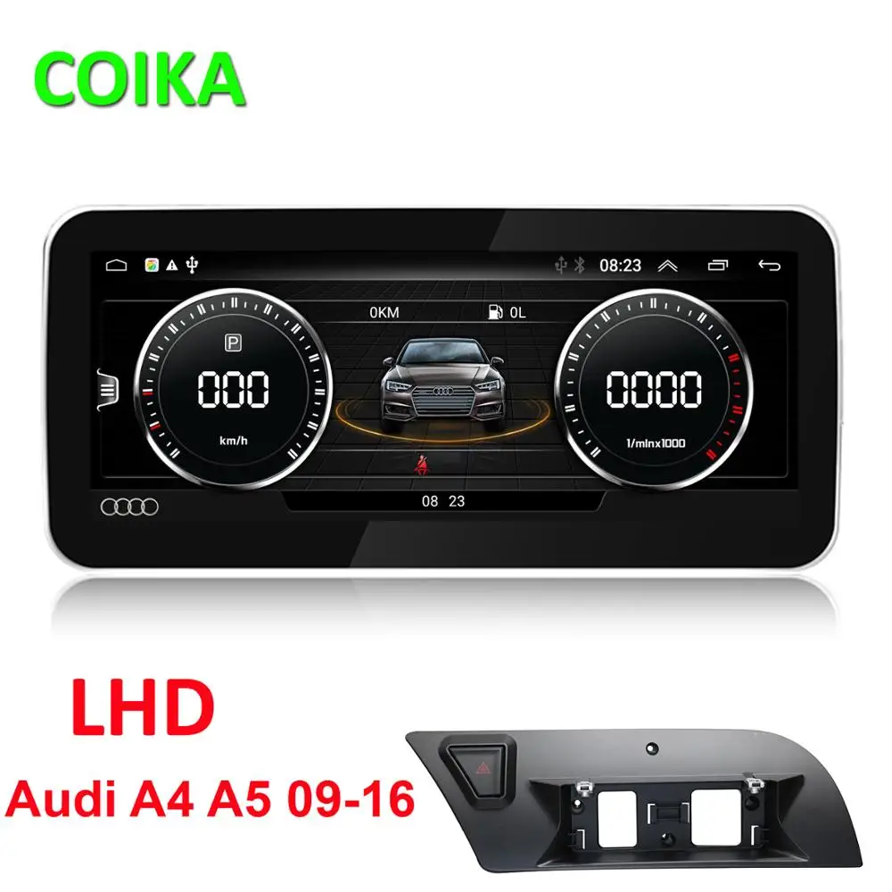 COIKA Система Android 9,0 автомобильный экран плеер для Audi A4L B8 A5 2009- gps Navi Мультимедиа Стерео 2+ 32 Гб ram wifi Google BT ips