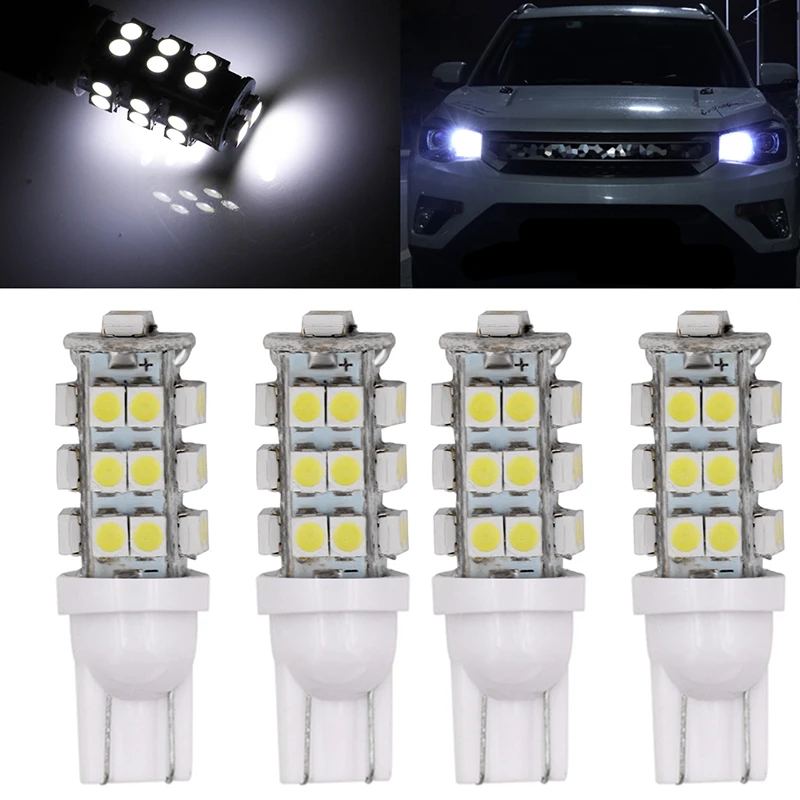

YOLU 2/4 Pcs LED Bulb 26 SMD LED White 1210 3528 Super Bright wedge Lights bulbs Lamps 12V