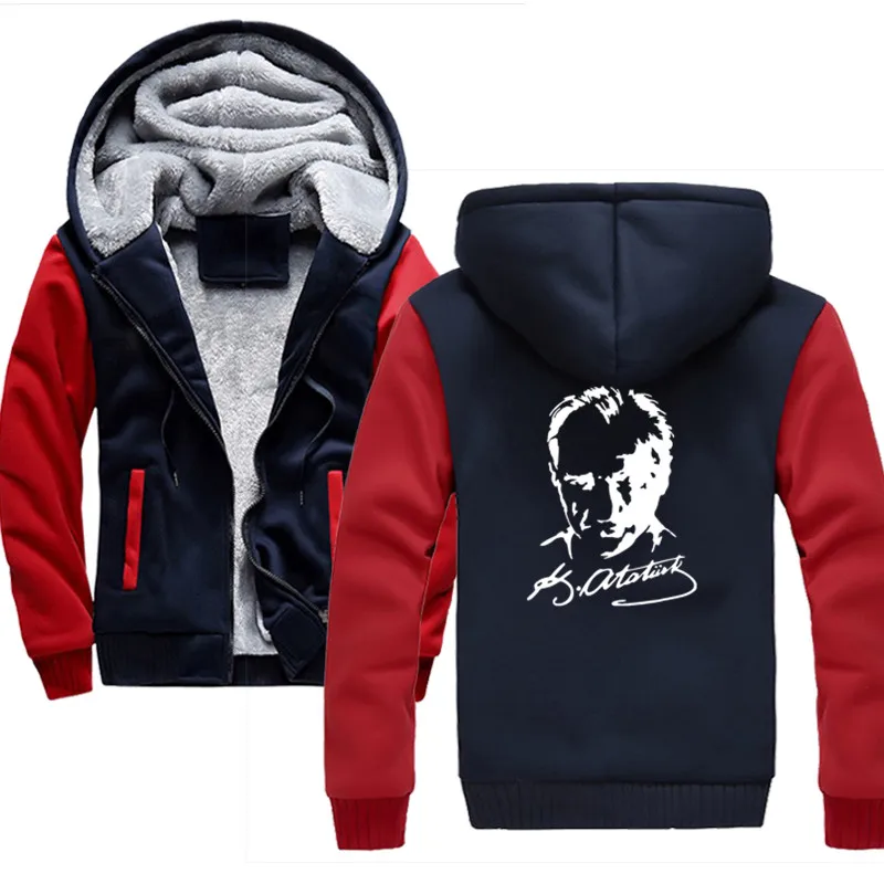 

Men Hoodies Casual Pullovers Male Tracksuit Hooded mustafa kemal ataturk signature Print Mens hoodies Hip Hop Mens Sweatshirts