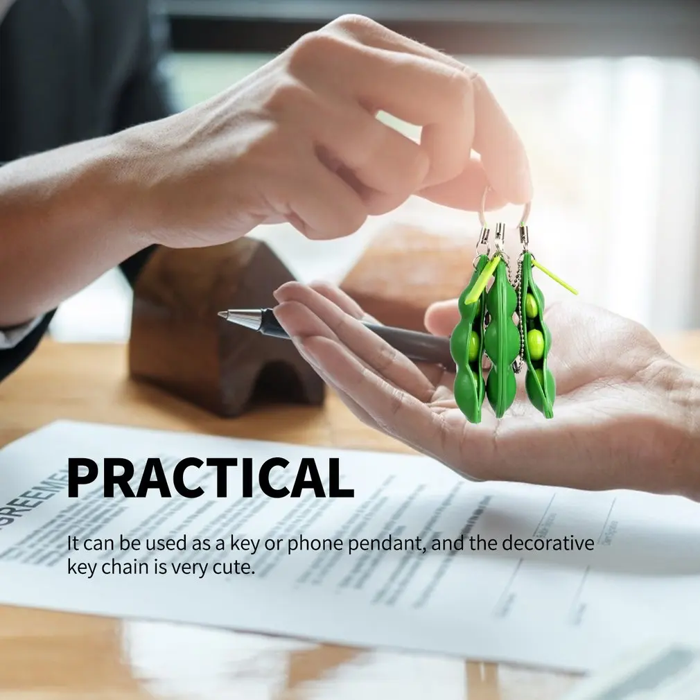 

Unlimited Decompression Edamame Toys Squishy Squeeze Peas Beans Keychain Anti Stress Adult Children Toy Rubber Stress Toys