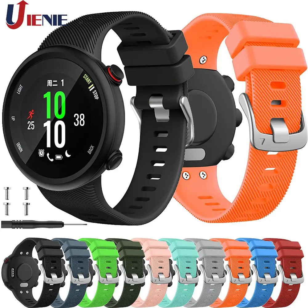 Силиконовый ремешок для часов Garmin Forerunner 45 45s спортивный браслет модный сменный