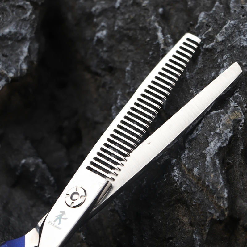 Fnmoon 6 0 текстурные синие Профессиональные ножницы для парикмахерской стрижка