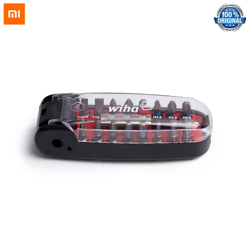 Xiaomi Wiha крокодил рот бит черный 17 шт. Набор отверток прецизионные магнитные биты DIY Отвертка Набор для дома