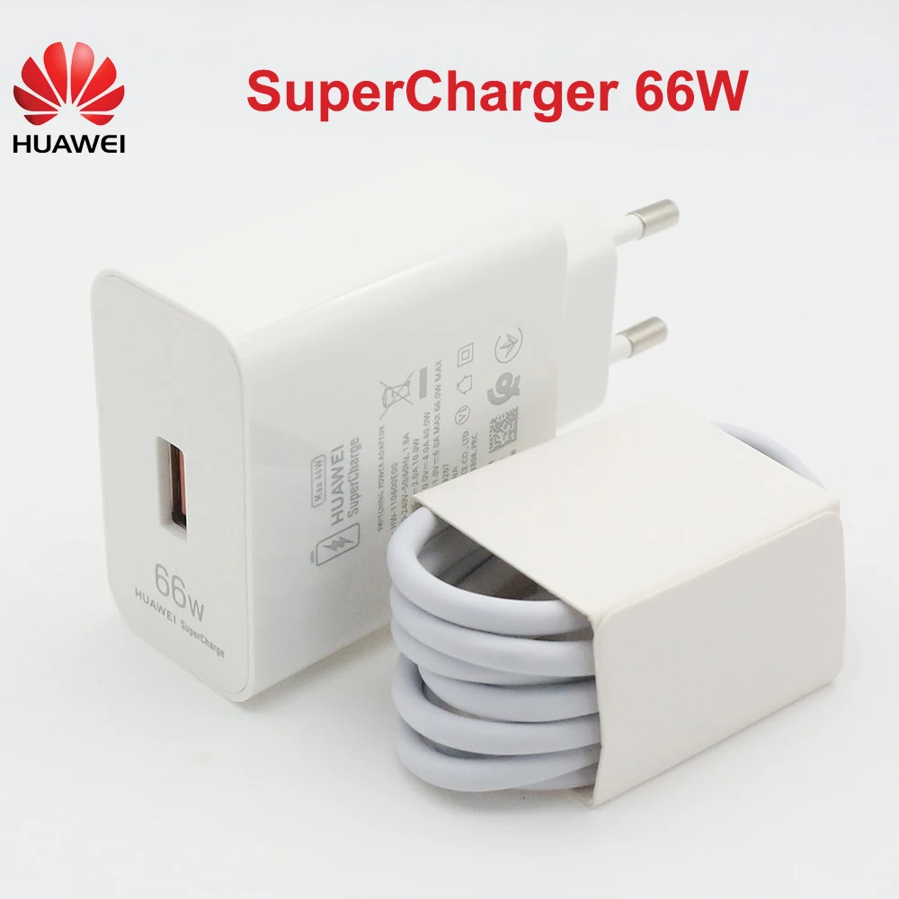 

Original Huawei Mate 30 66w SuperCharge EU Power Adapter 6A Type C Cable For Huawei Mate 40 Pro Mate30 40 P40 Pro Nova8 Se P30